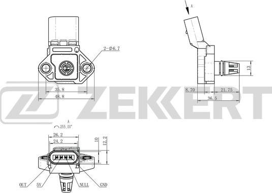 Zekkert SE-2018 - Датчик потока, массы воздуха autospares.lv