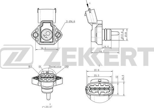 Zekkert SE-2021 - Датчик потока, массы воздуха autospares.lv
