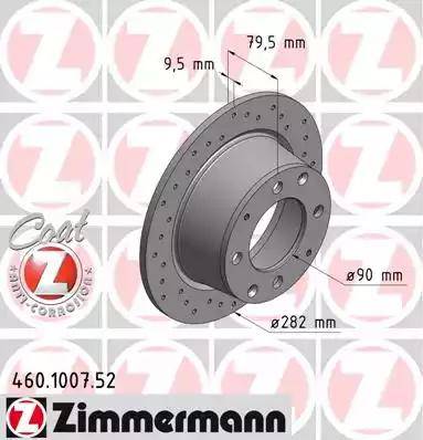 Zimmermann 460.1007.52 - Тормозной диск autospares.lv