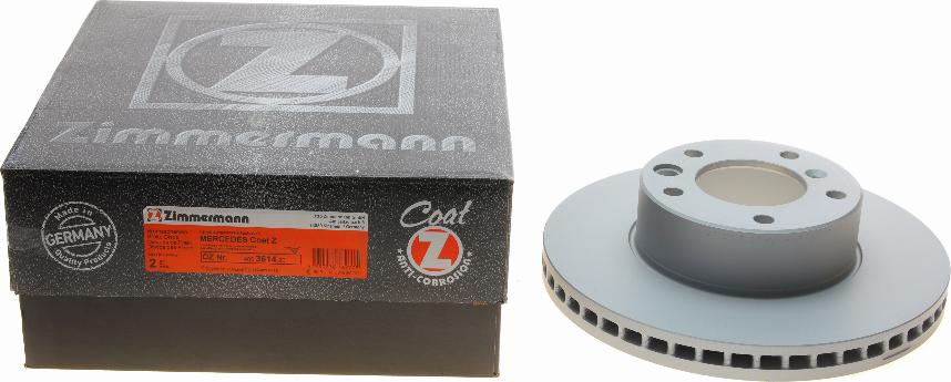 Zimmermann 400.3614.20 - Тормозной диск autospares.lv