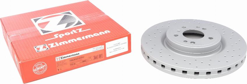 Zimmermann 400.3683.52 - Тормозной диск autospares.lv