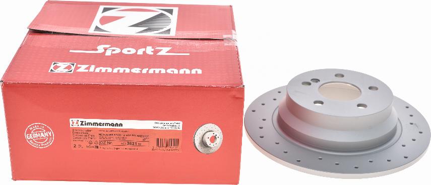 Zimmermann 400.3621.52 - Тормозной диск autospares.lv