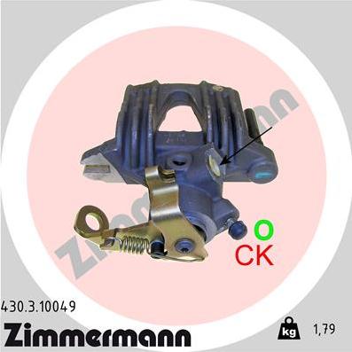 Zimmermann 430.3.10049 - Тормозной суппорт autospares.lv