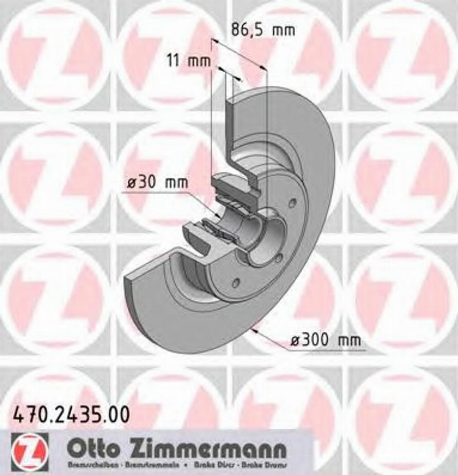 Zimmermann 470243500 - Тормозной диск autospares.lv