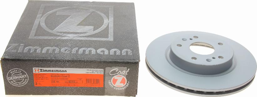 Zimmermann 540.5310.20 - Тормозной диск autospares.lv