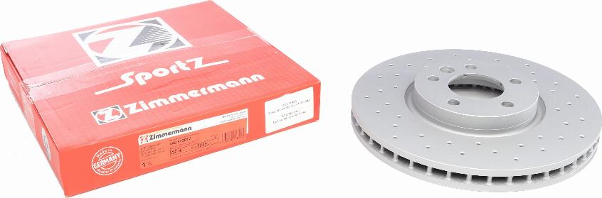 Zimmermann 600.3249.52 - Тормозной диск autospares.lv