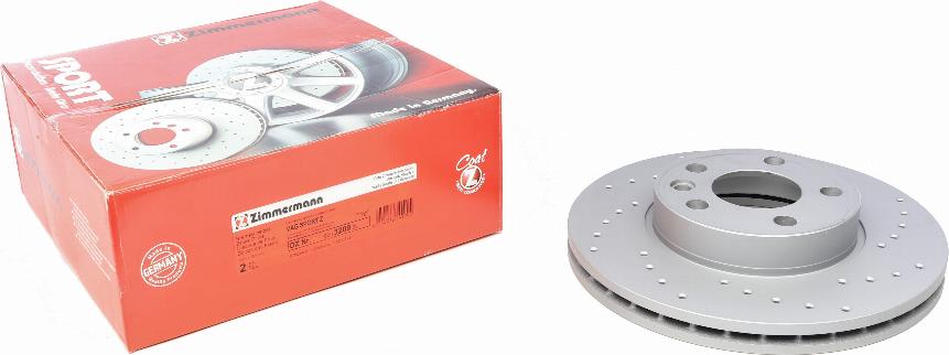 Zimmermann 600.3209.52 - Тормозной диск autospares.lv