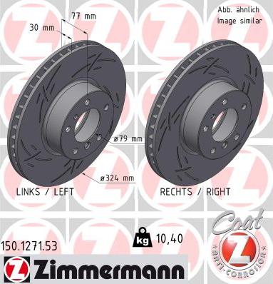 Zimmermann 150.1271.53 - Тормозной диск autospares.lv