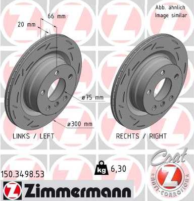 Zimmermann 150.3498.53 - Тормозной диск autospares.lv