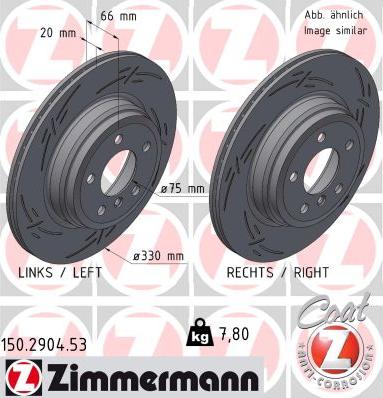 Zimmermann 150.2904.53 - Тормозной диск autospares.lv