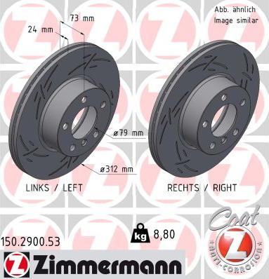 Zimmermann 150.2900.53 - Тормозной диск autospares.lv