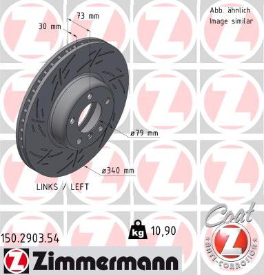 Zimmermann 150.2903.54 - Тормозной диск autospares.lv