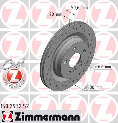 Zimmermann 150.2932.52 - Тормозной диск autospares.lv