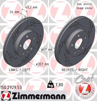 Zimmermann 150.2929.53 - Тормозной диск autospares.lv