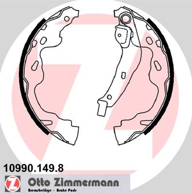 Zimmermann 10990.149.8 - Комплект тормозных колодок, барабанные autospares.lv