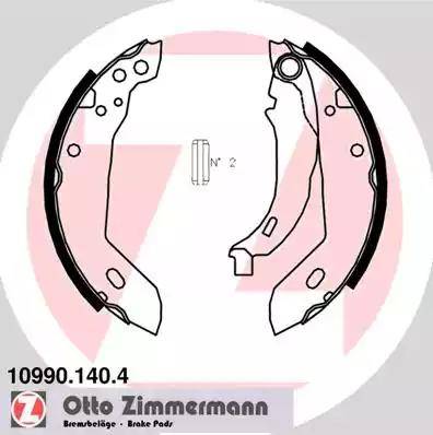 Zimmermann 10990.140.4 - Комплект тормозных колодок, барабанные autospares.lv