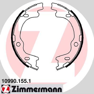 Zimmermann 10990.155.1 - Комплект тормозов, ручник, парковка autospares.lv