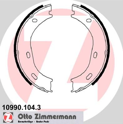 Zimmermann 10990.104.3 - Комплект тормозов, ручник, парковка autospares.lv