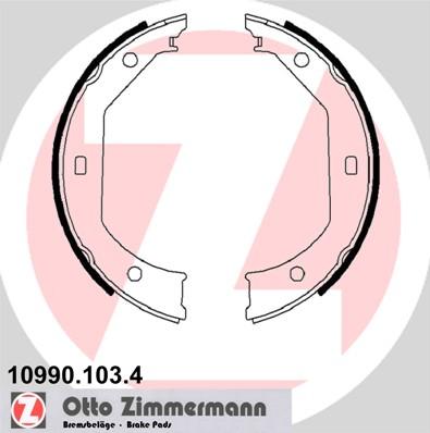 Zimmermann 10990.103.4 - Комплект тормозов, ручник, парковка autospares.lv