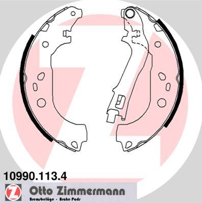 Zimmermann 10990.113.4 - Комплект тормозных колодок, барабанные autospares.lv