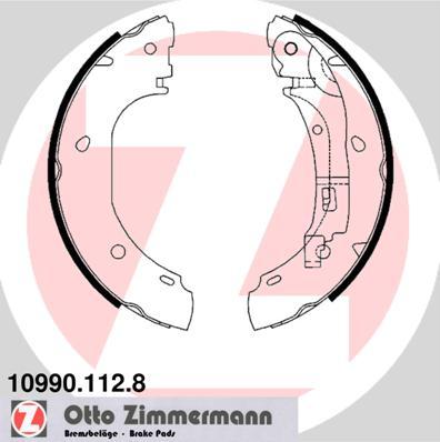 Zimmermann 10990.112.8 - Комплект тормозных колодок, барабанные autospares.lv