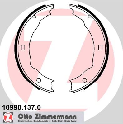 Zimmermann 10990.137.0 - Комплект тормозов, ручник, парковка autospares.lv