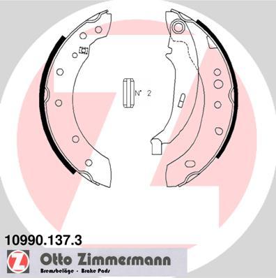 Zimmermann 10990.137.3 - Комплект тормозов, ручник, парковка autospares.lv