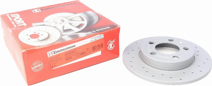 Zimmermann 100.1248.52 - Тормозной диск autospares.lv