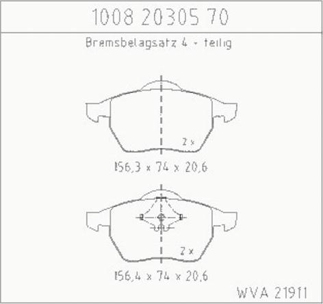 Zimmermann 10082030570 - Тормозные колодки, дисковые, комплект autospares.lv