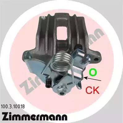 Zimmermann 100.3.10018 - Тормозной суппорт autospares.lv