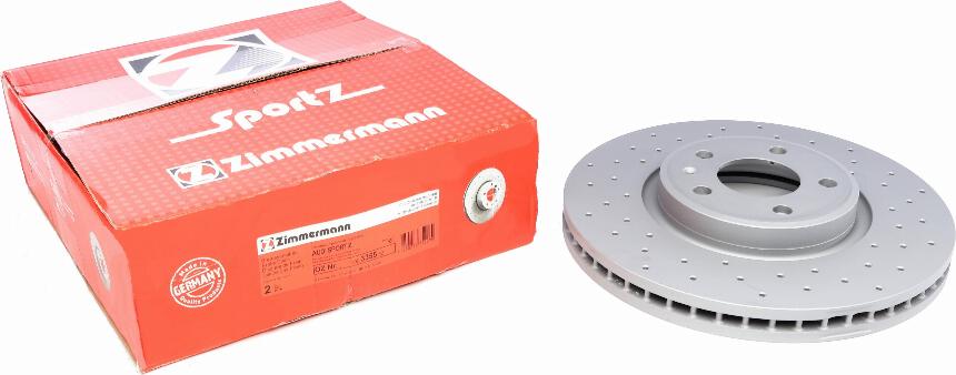 Zimmermann 100.3355.52 - Тормозной диск autospares.lv