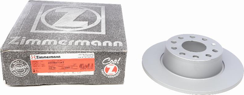 Zimmermann 100.3381.20 - Тормозной диск autospares.lv