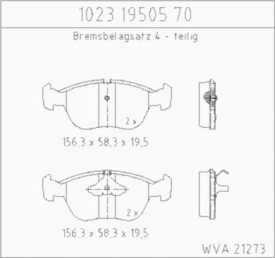 Zimmermann 10231950570 - Тормозные колодки, дисковые, комплект autospares.lv