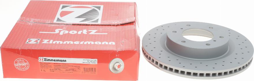 Zimmermann 380.2116.52 - Тормозной диск autospares.lv