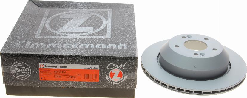 Zimmermann 320.3816.20 - Тормозной диск autospares.lv