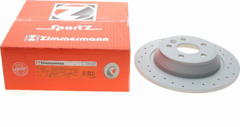 Zimmermann 250.1361.52 - Тормозной диск autospares.lv