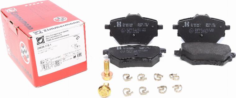 Zimmermann 25839.175.1 - Тормозные колодки, дисковые, комплект autospares.lv