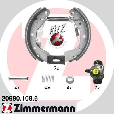 Zimmermann 20990.108.6 - Комплект тормозных колодок, барабанные autospares.lv