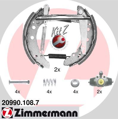 Zimmermann 20990.108.7 - Комплект тормозных колодок, барабанные autospares.lv