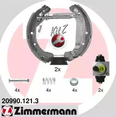 Zimmermann 20990.121.3 - Комплект тормозных колодок, барабанные autospares.lv