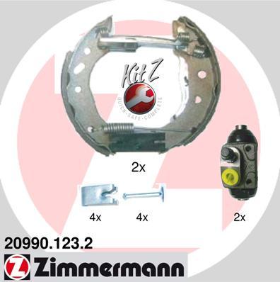 Zimmermann 20990.123.2 - Комплект тормозных колодок, барабанные autospares.lv