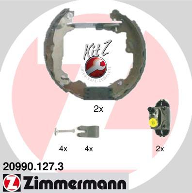 Zimmermann 20990.127.3 - Комплект тормозных колодок, барабанные autospares.lv