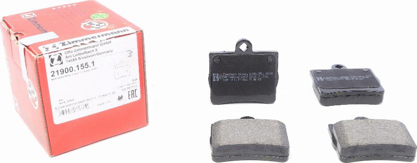 Zimmermann 21900.155.1 - Тормозные колодки, дисковые, комплект autospares.lv