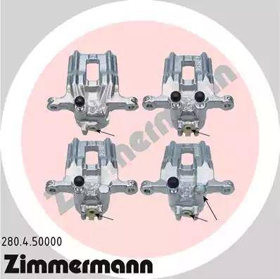 Zimmermann 280.4.50000 - Тормозной суппорт autospares.lv