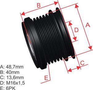 ZM ZM 96.000.67 - Шкив генератора, муфта autospares.lv