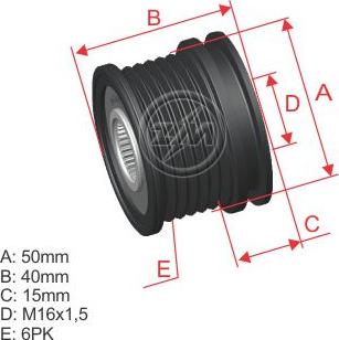 ZM ZM 96.000.03 - Шкив генератора, муфта autospares.lv