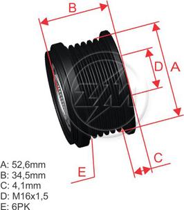 ZM ZM 96.000.10 - Шкив генератора, муфта autospares.lv