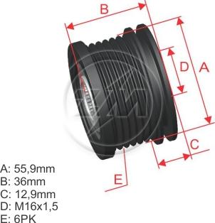 ZM ZM 96.000.12 - Шкив генератора, муфта autospares.lv