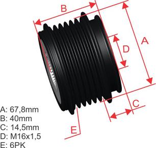 ZM ZM 96.000.31 - Шкив генератора, муфта autospares.lv