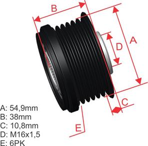 ZM ZM 96.000.70 - Шкив генератора, муфта autospares.lv